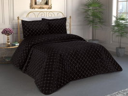 L'essentiel linge de maison Juego de Colcha Dessert - Negro